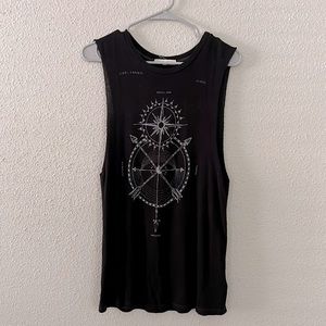 Black Grunge Cosmos Tank